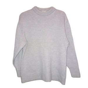 Aritzia Wilfred Size 2 Merino Wool Boxy Crew Neck Sweater Gray Size M